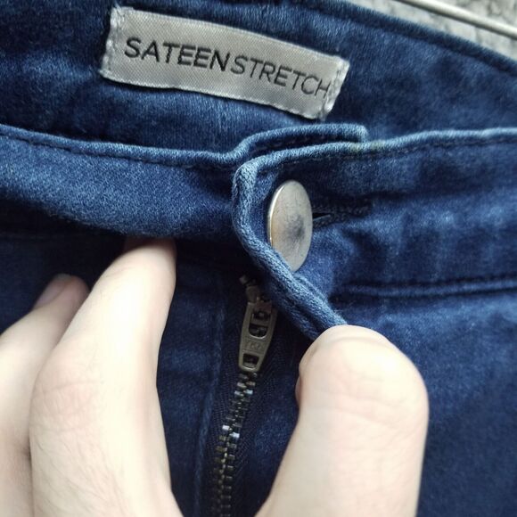 Catherines Women's 24W Sateen Stretch Blue Bootcut Jeans 45.5" 28.5" 14.5" - Picture 5 of 12